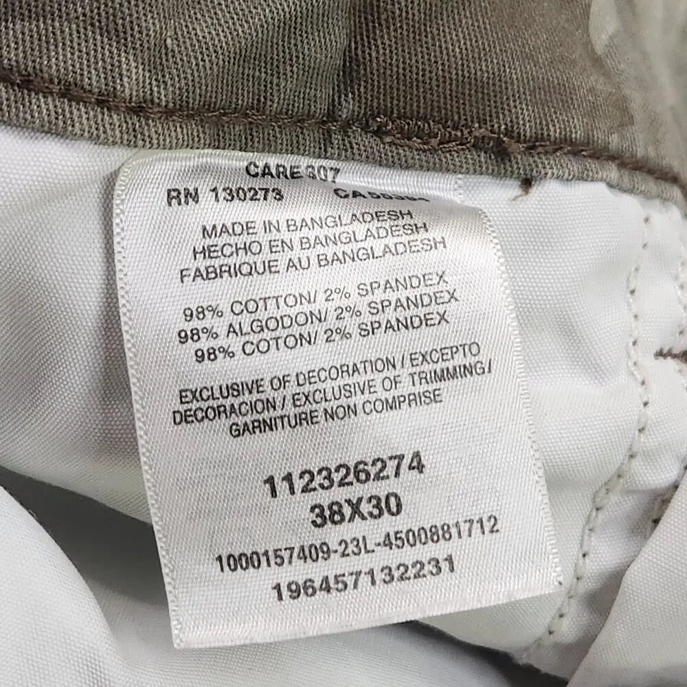 Wrangler Cargo Pants Men's 38x30 Green Camo Twill Tapered Utility Outdoor Work